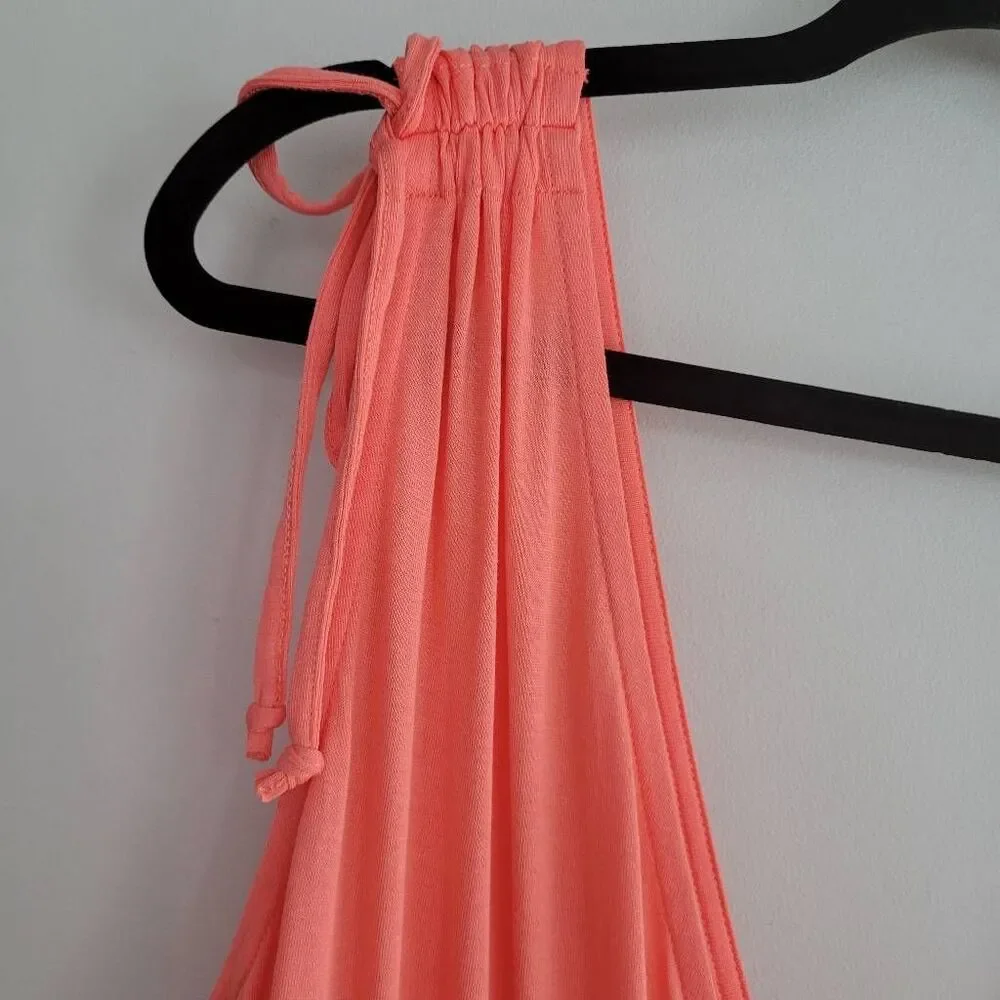 NWT lascana jumpsuit sleeveless wide leg salmon size 14 summer beachy‎